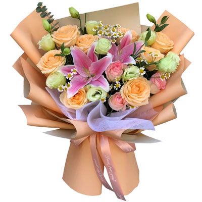 鹰潭11朵玫瑰桔梗百合，陪你每个季节